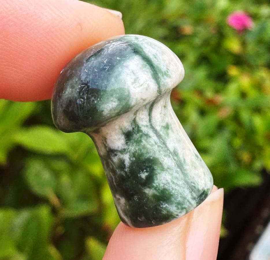 Tree agate mushroom 2cm gemstone mushy by elf price per gem