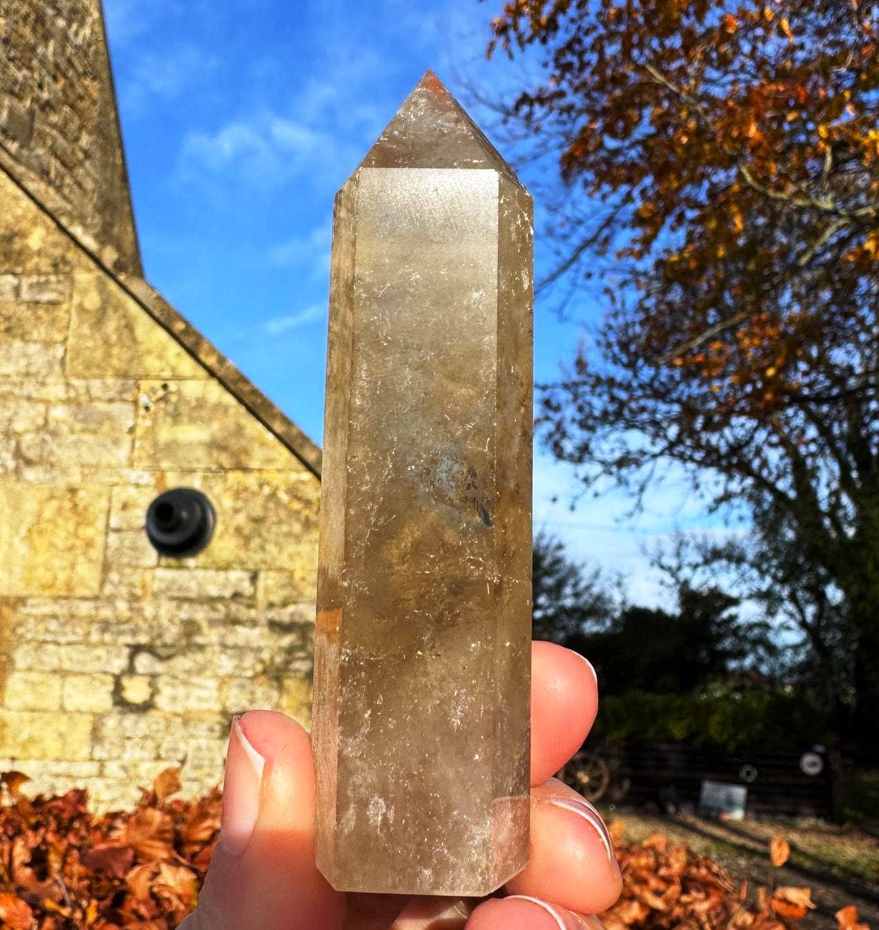 Smokey quartz tower 8-10cm gemstone smoky wand point by Elf