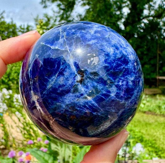 Sodalite sphere 5cm gemstone ball 2inch by Elf in the UK