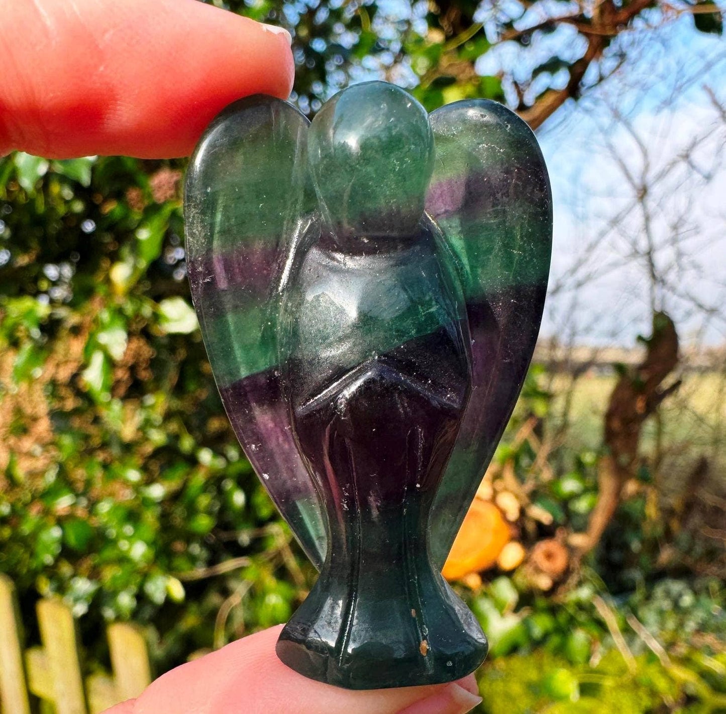 Gemstone angel 1.6 inch crystal angel 4cm tall angels by elf