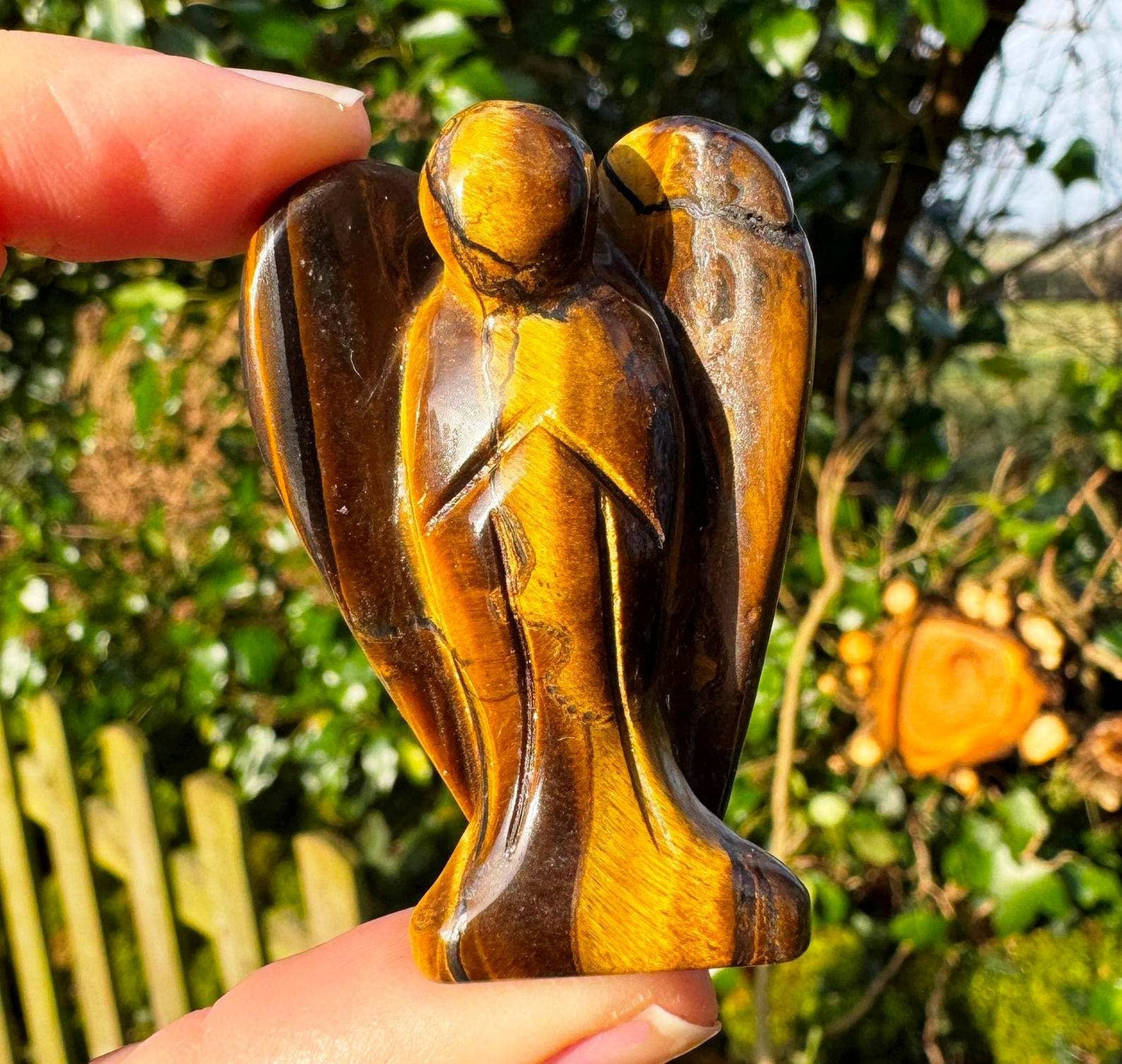 Gemstone angel 1.6 inch crystal angel 4cm tall angels by elf