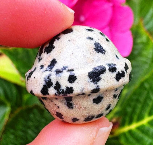 Dalmation jasper planet 2cm galaxy stone spotty planet gift