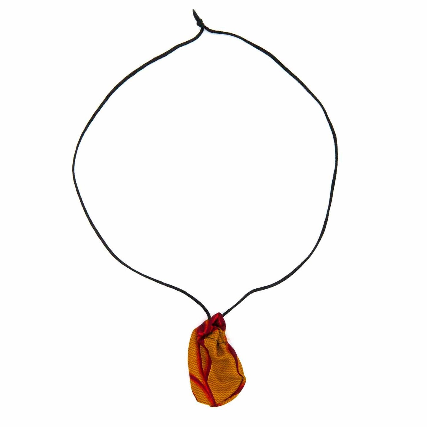 Recycled Sari Crystal Pouch Necklace