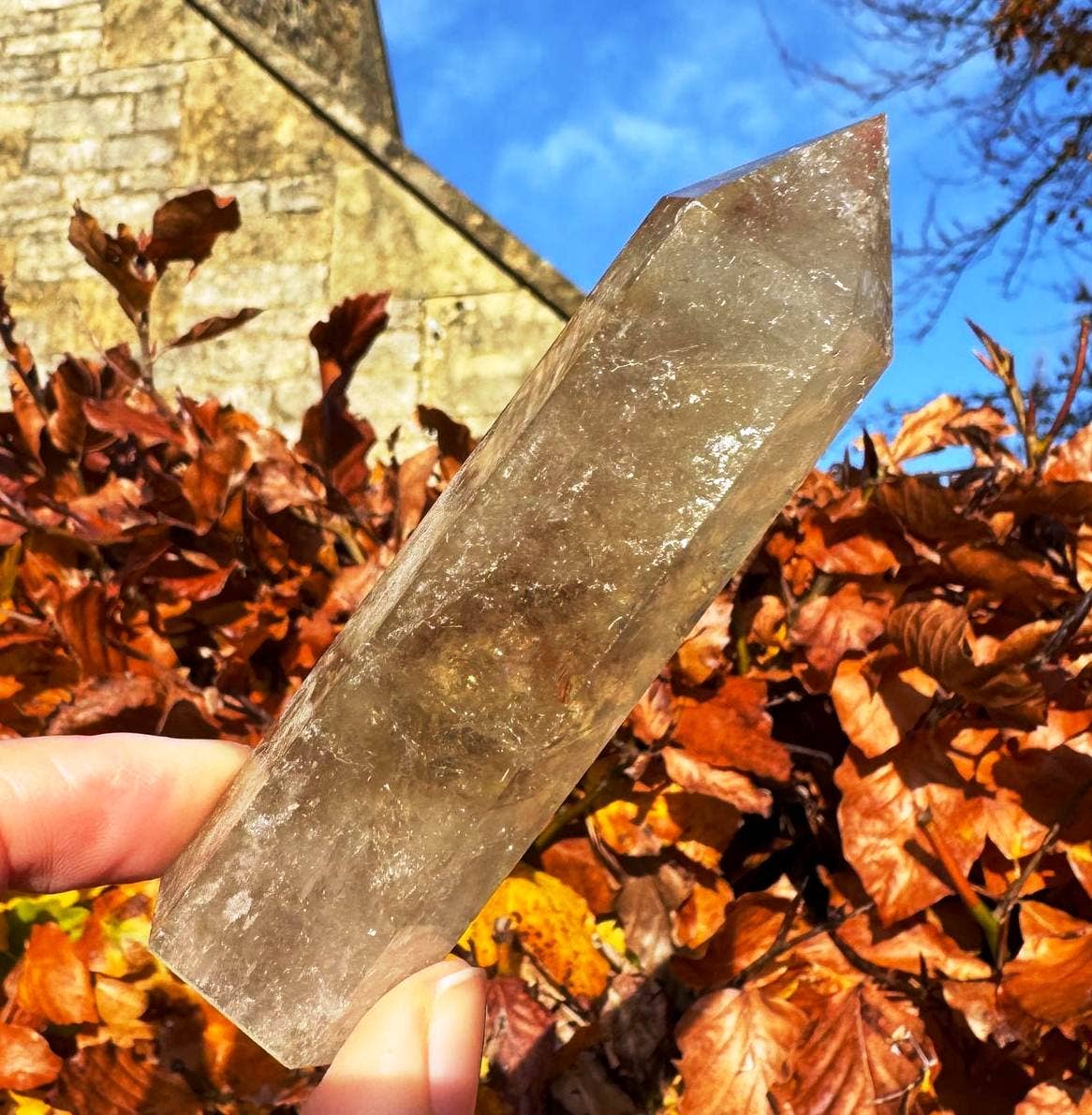 Smokey quartz tower 8-10cm gemstone smoky wand point by Elf