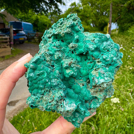 Raw malachite specimen 3cm piece malachite stone by elf UK