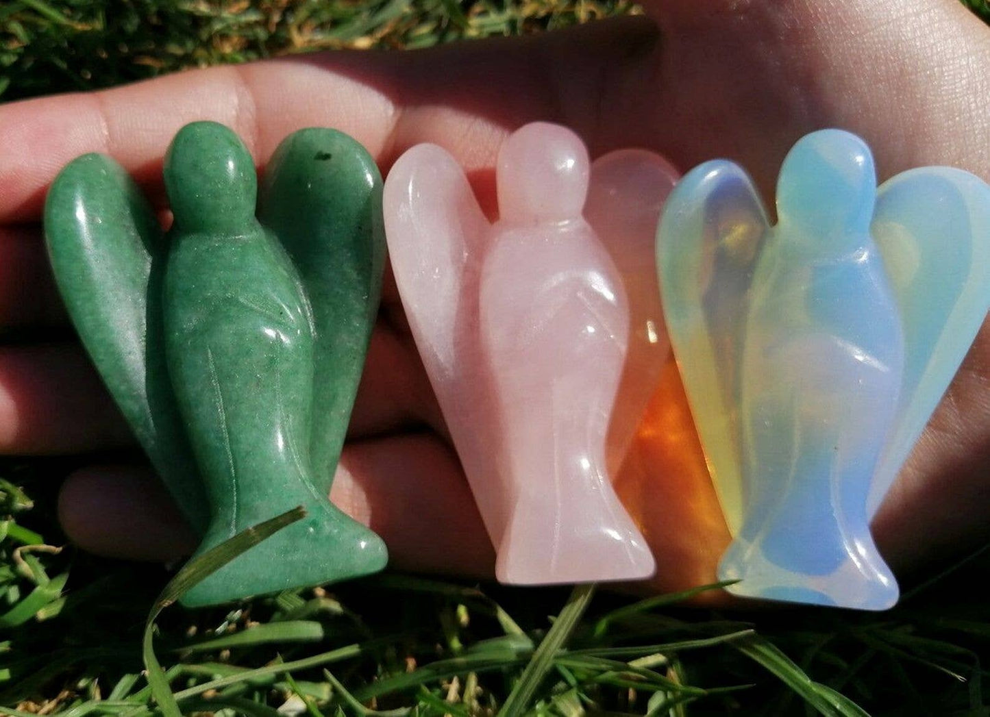 Gemstone angel 1.6 inch crystal angel 4cm tall angels by elf