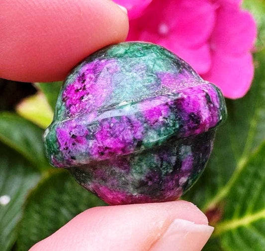 Ruby Zoisite planet 2cm galaxy stone universe crystal by elf