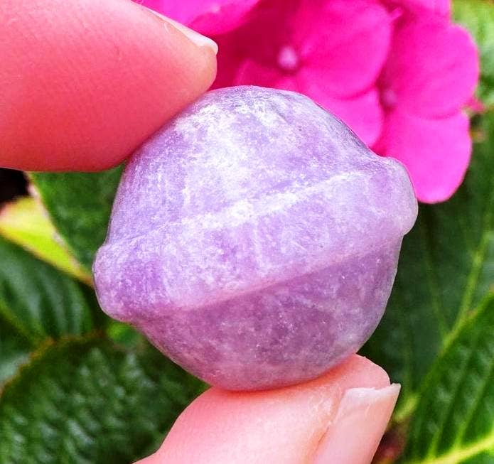 Purple planet gemstone 2cm lepidolite planet stone crystal
